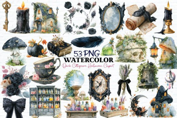 Download Halloween Watercolor Clipart Bundle PNG - Watercolor Collection