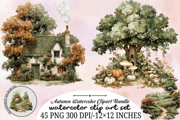 Download Autumn Watercolor Clipart Bundle - Watercolor Collection