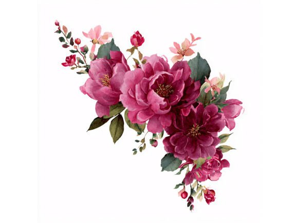 Download 14 JPG Pink Floral Watercolor Set - Watercolor Collection
