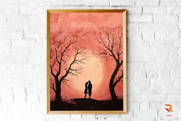 Download Nice Silhouette Couple Valentine Art - Premium Resources
