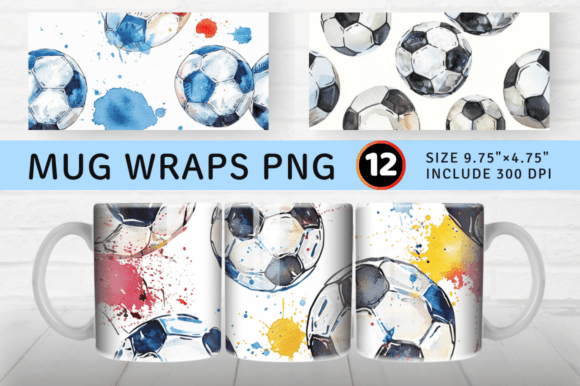 Download Watercolor Soccer Mug Wrap - Watercolor Collection