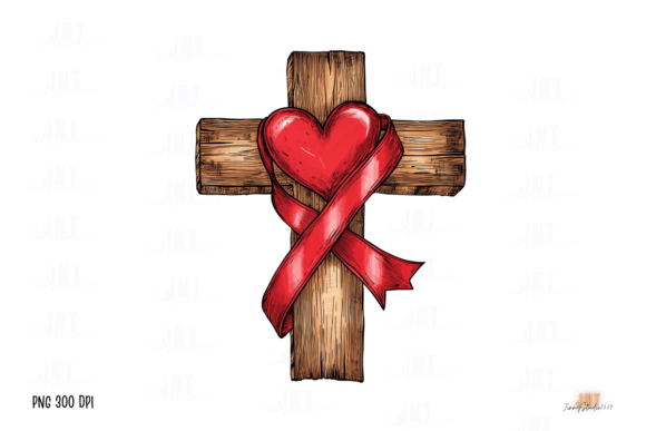 Download Christian Cross Valentine Heart Png - Valentine heart png Collection