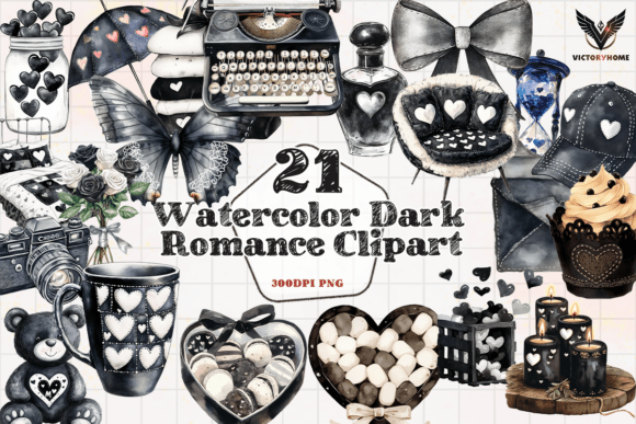 Download Watercolor Dark Romance Clipart PNG - Watercolor Collection
