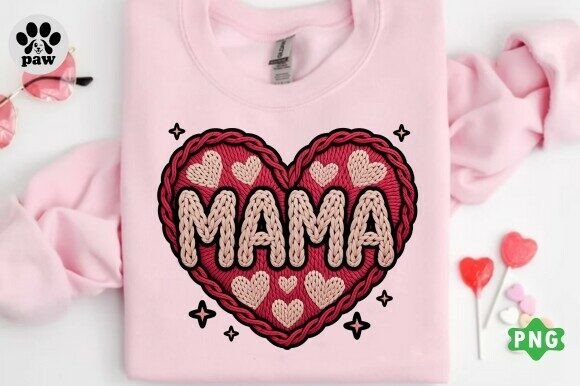 Download Mama Valentine Heart Png, Faux Yarn Png - Valentine heart png Collection