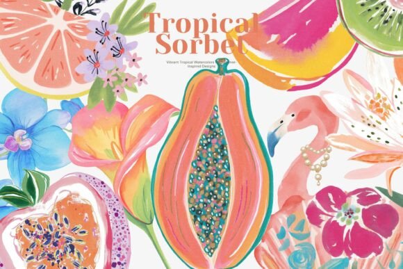 Download Tropical Watercolor Clipart Bundle - Watercolor Collection