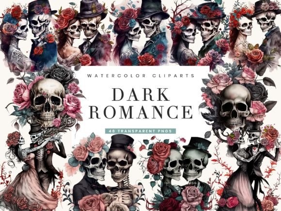 Download Watercolor Dark Romance Clipart - Watercolor Collection